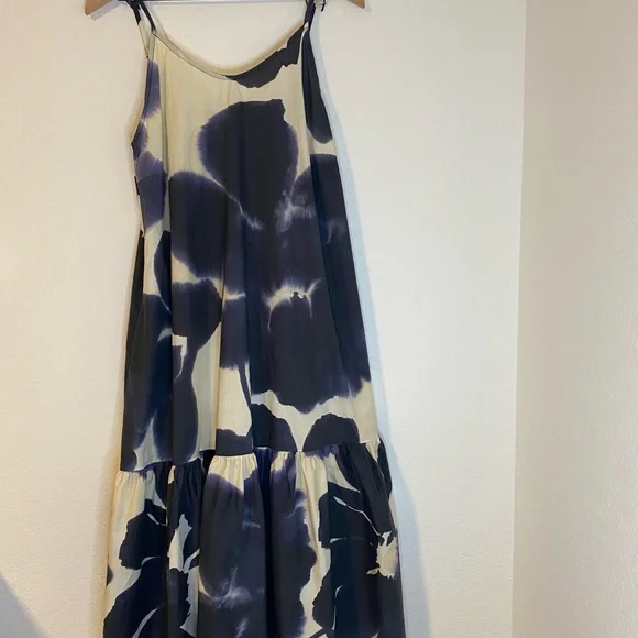 Kia Moore Floral Maxi Dress 100% Cotton Size M Made in the USA NWT - Picture 1 of 5